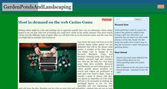 Desktop Screenshot of gardenpondsandlandscaping.com
